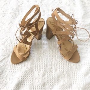 Sam Edelman yardley camel suede block heel sandal